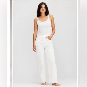 PARKE Classic White Straight Jeans